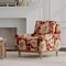 Red Floral Woven Pattern Upholstery Fabric by The Yard - SKU: Beverly Wine